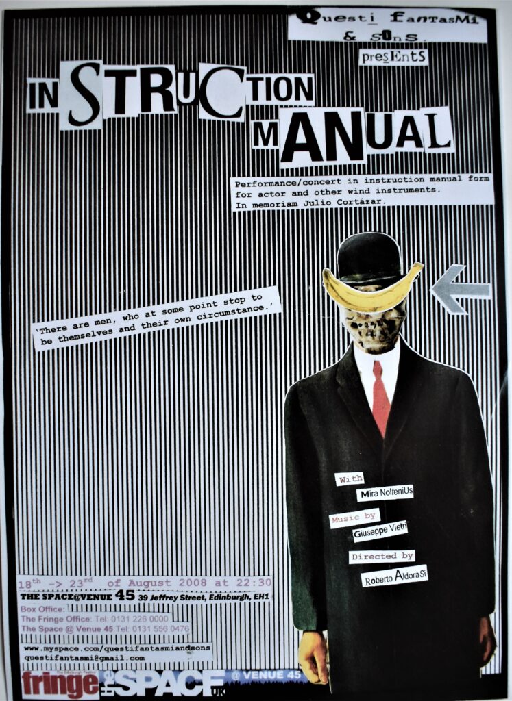 The Instruction Manual Poster, for the Edinburgh Fringe Festival 2008.